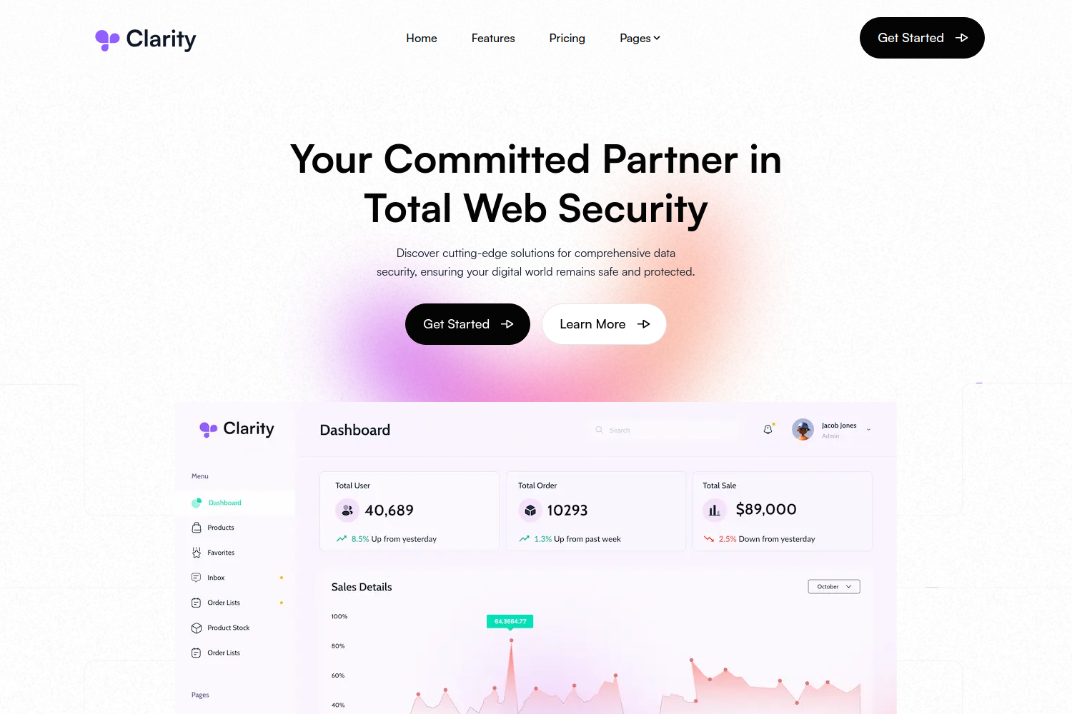 Screenshot of Clarity Astro