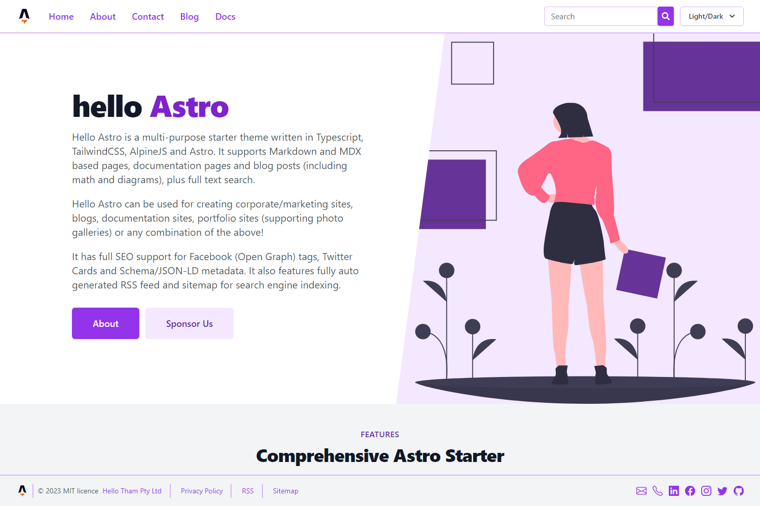 Screenshot of Hello Astro