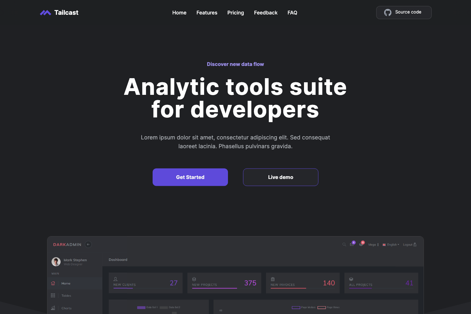 Screenshot of Tailcast