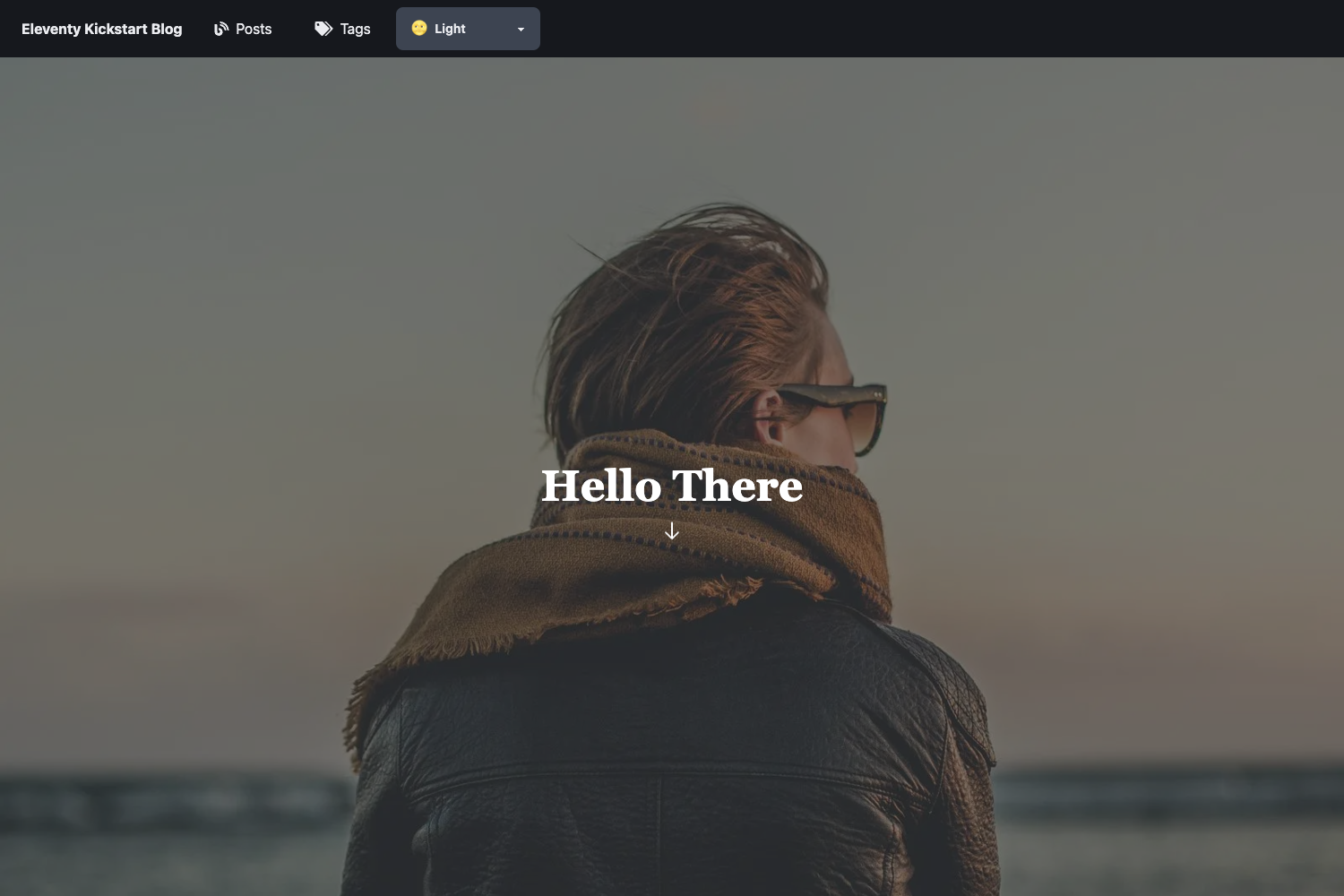 Screenshot of Eleventy Kickstart Blog