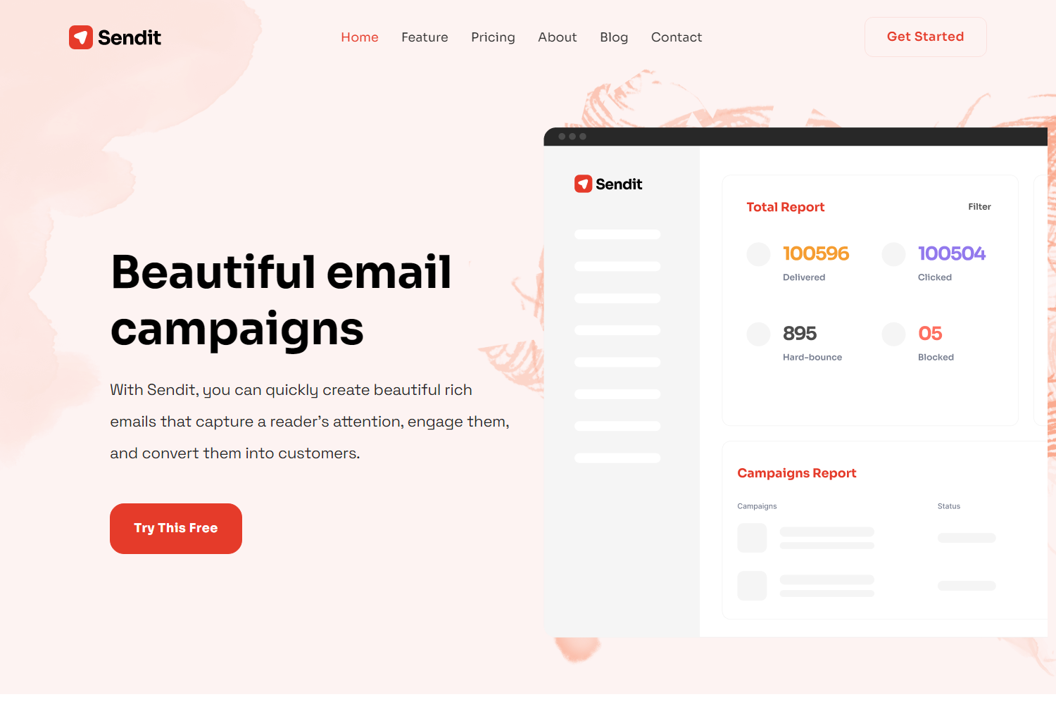 Screenshot of Sendit Eleventy