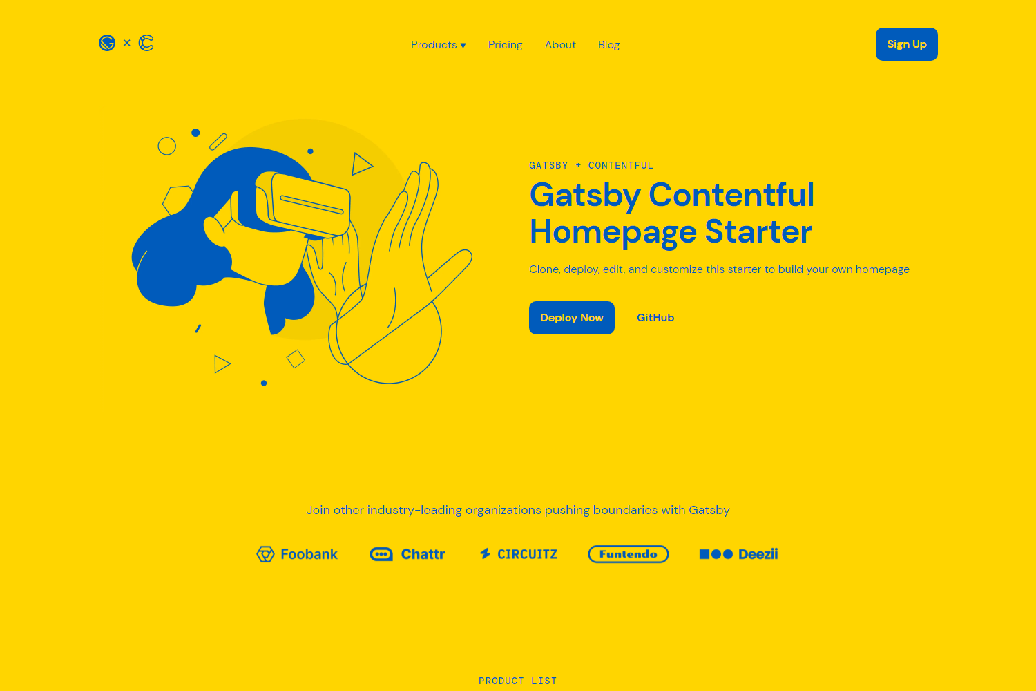 Screenshot of Gatsby Contentful