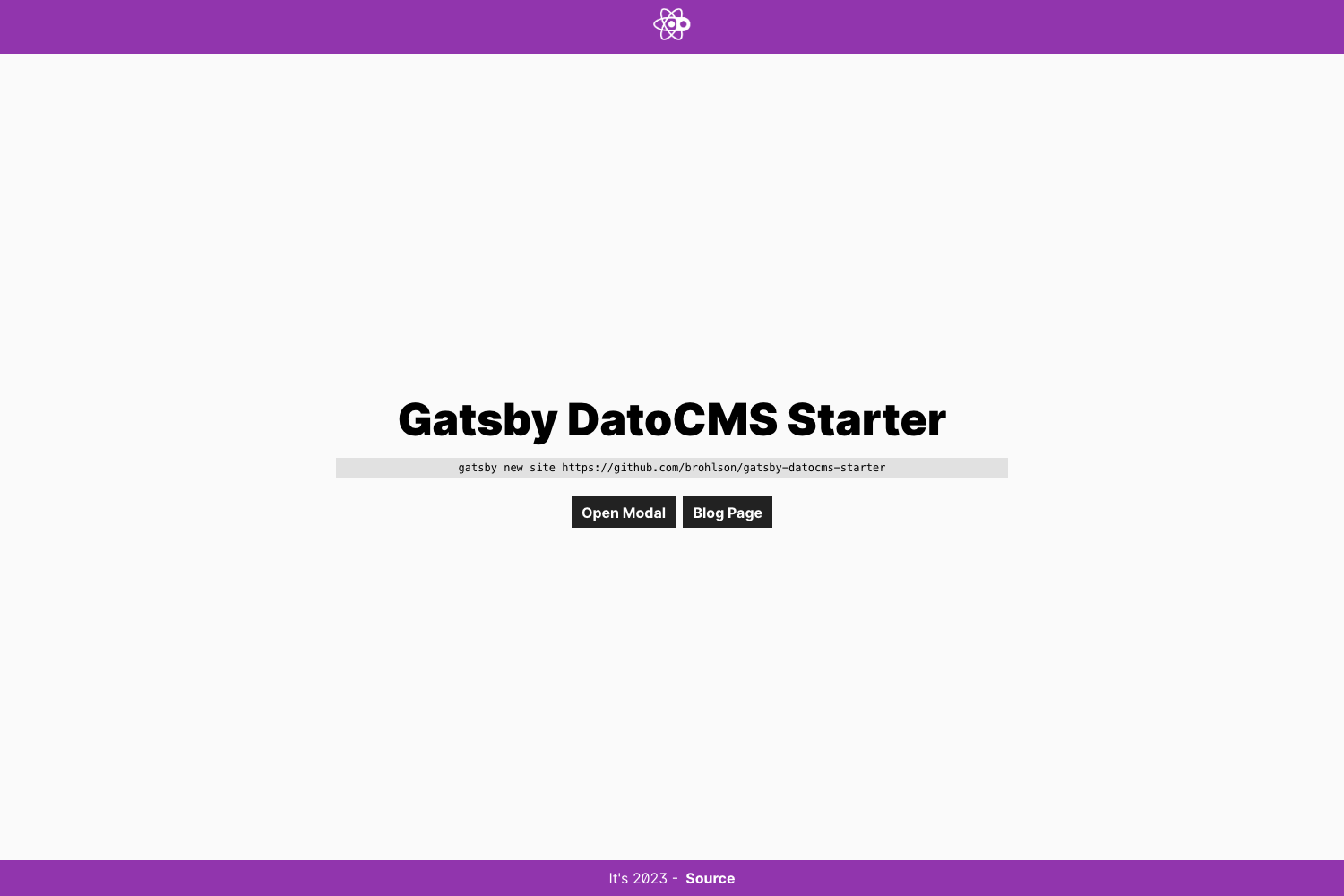 Screenshot of Gatsby Datocms Starter