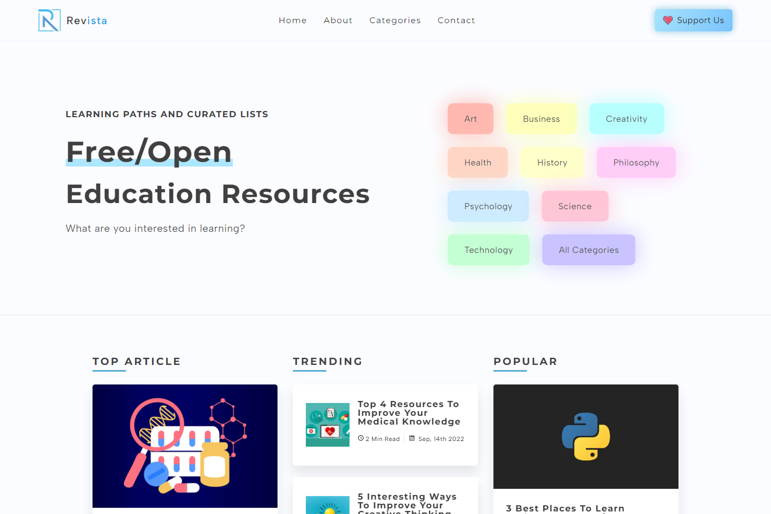 Screenshot of Revista