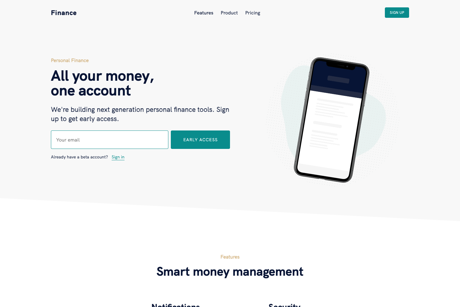 Screenshot of Gatsby Starter Saas Marketing
