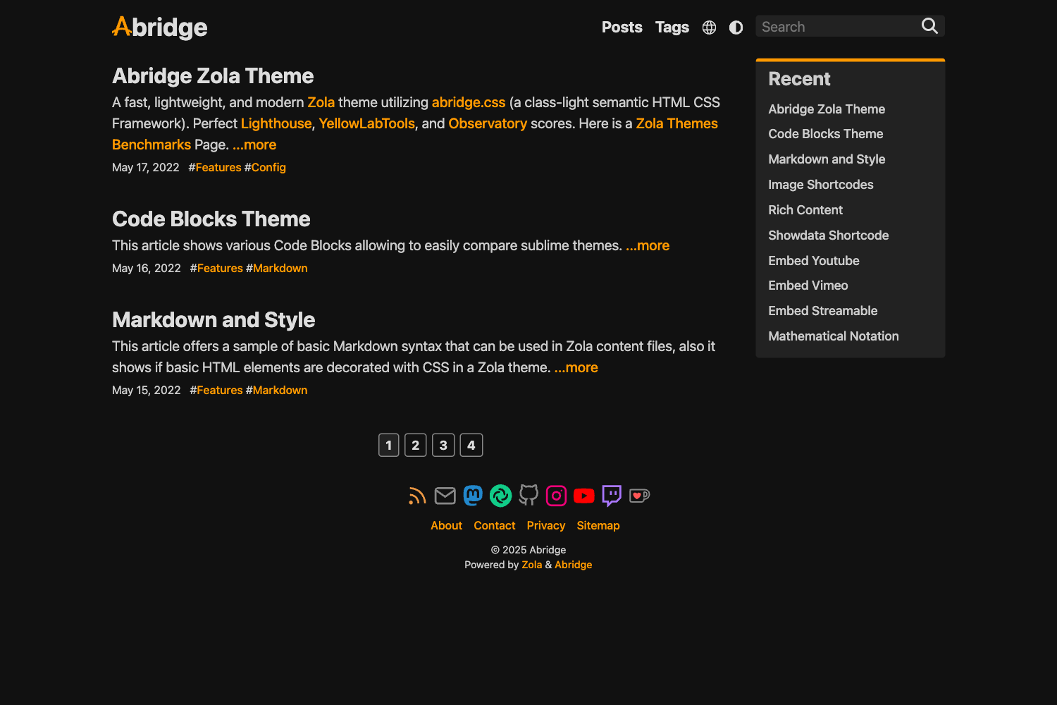 Screenshot of Abridge