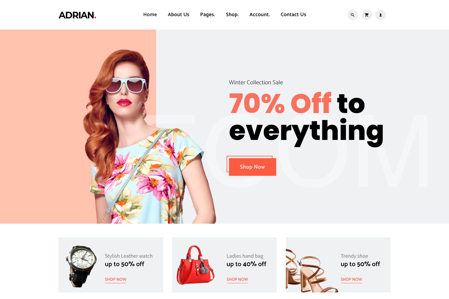 Screenshot of Adrian Bootstrap