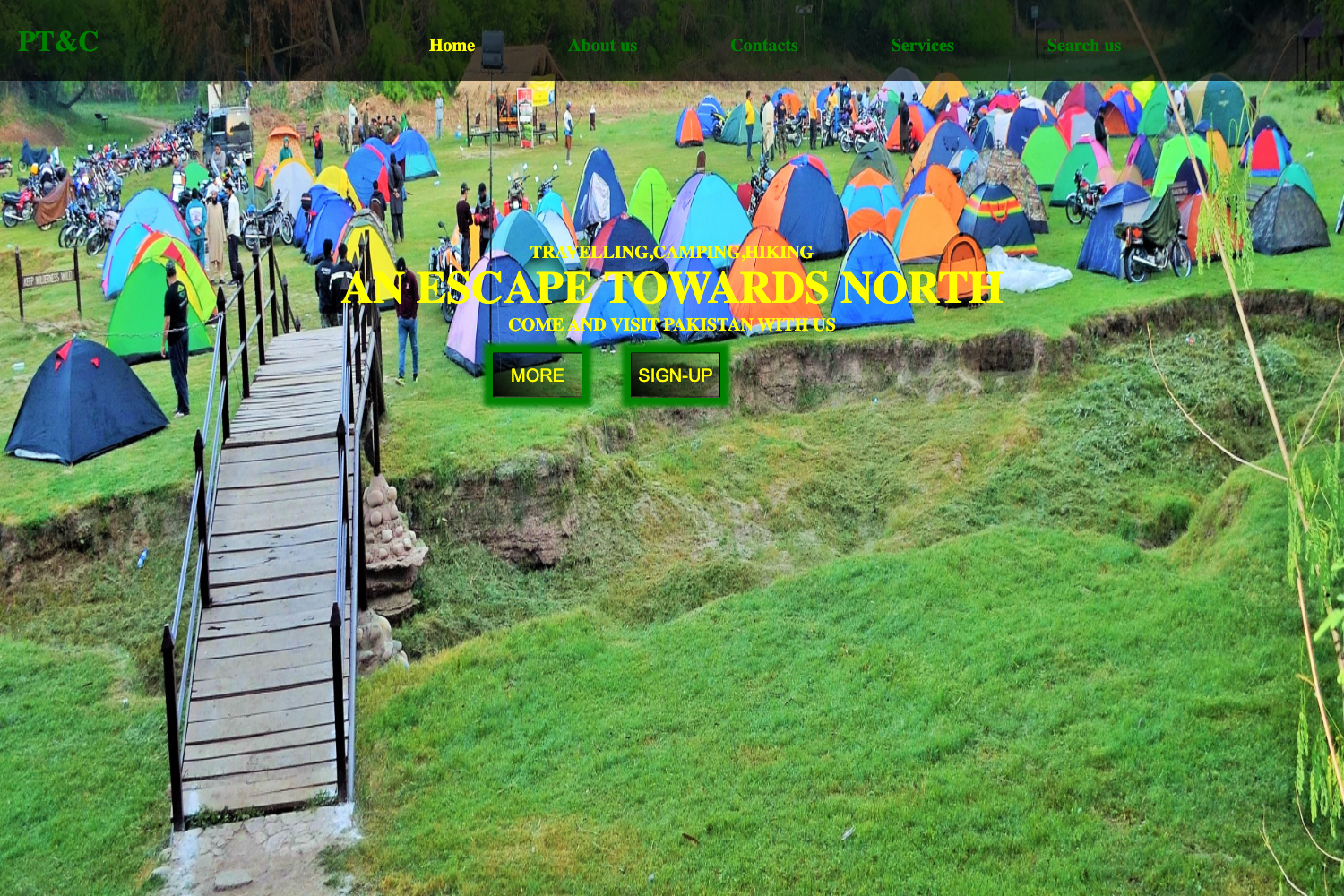 Screenshot of Basic Website Landing Page