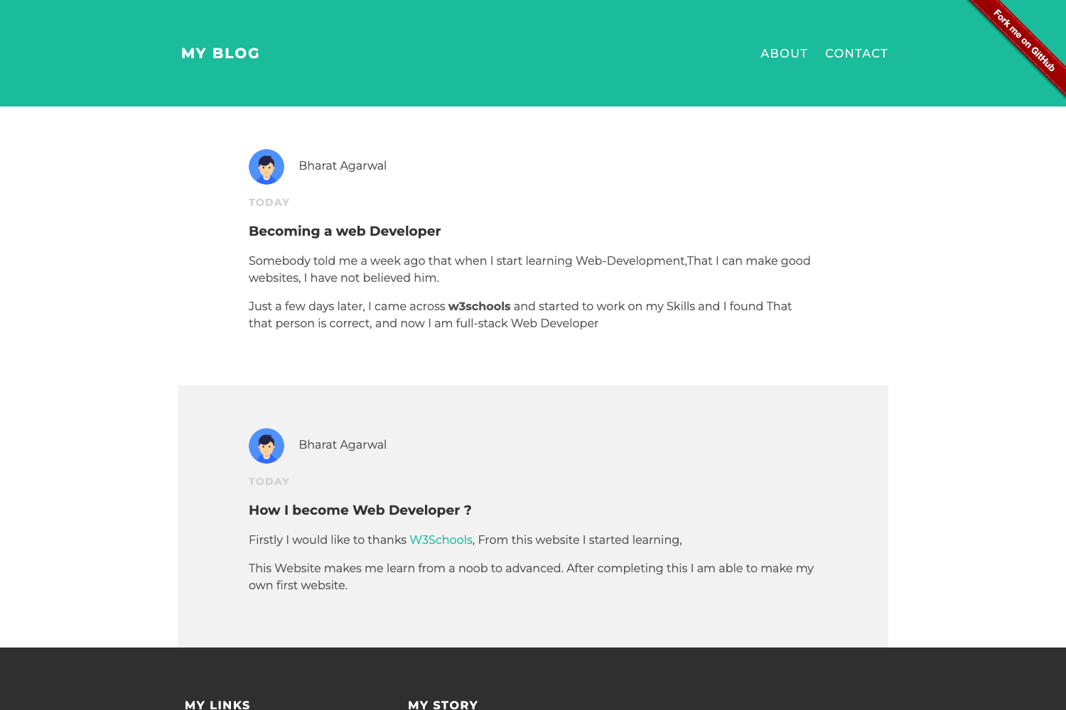 Screenshot of BlogTemplate