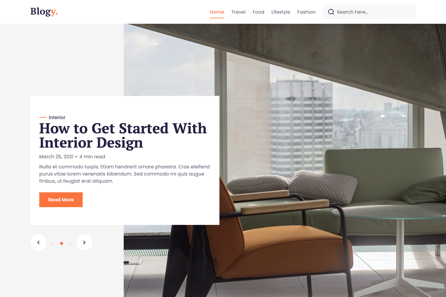 Screenshot of Blogy Html