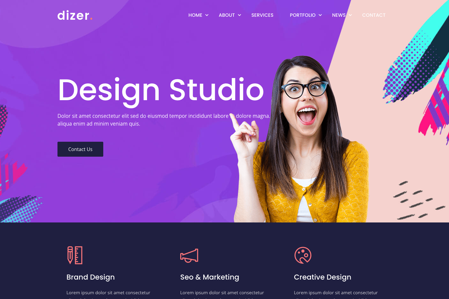 Screenshot of Dizer Bootstrap