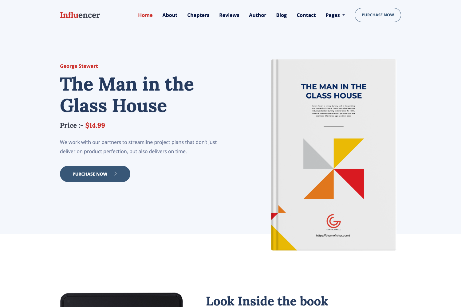 Screenshot of Influencer Bootstrap