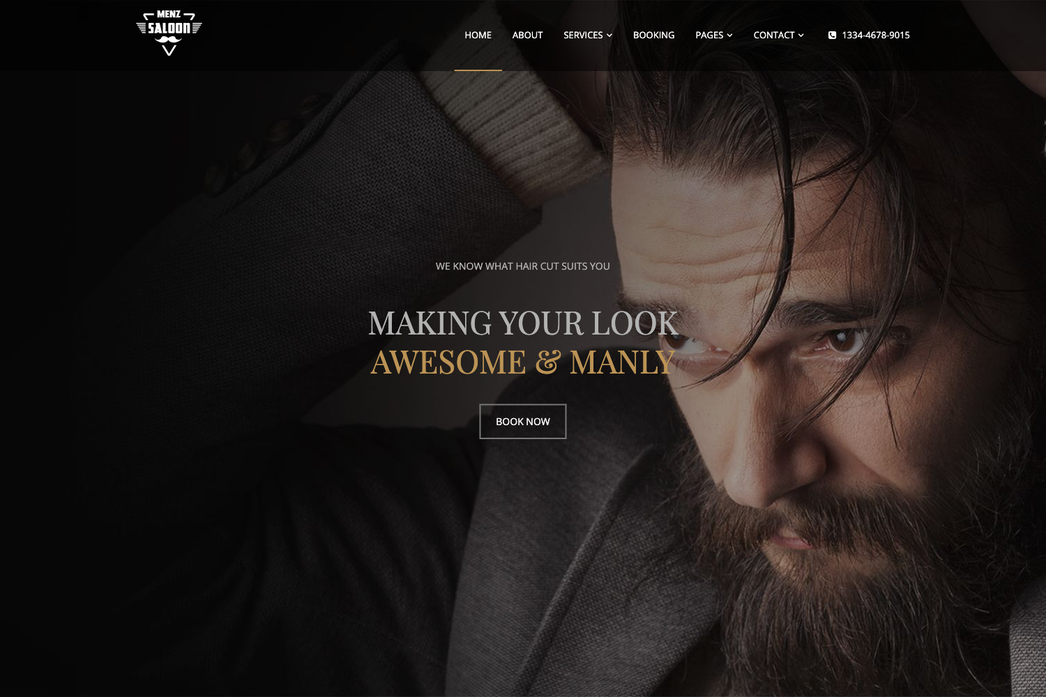 Screenshot of MenzSaloon Bootstrap