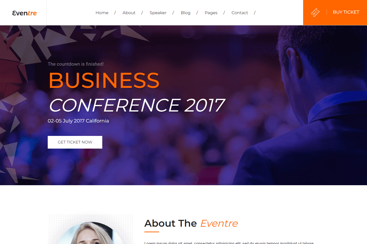 Screenshot of Eventre Hugo