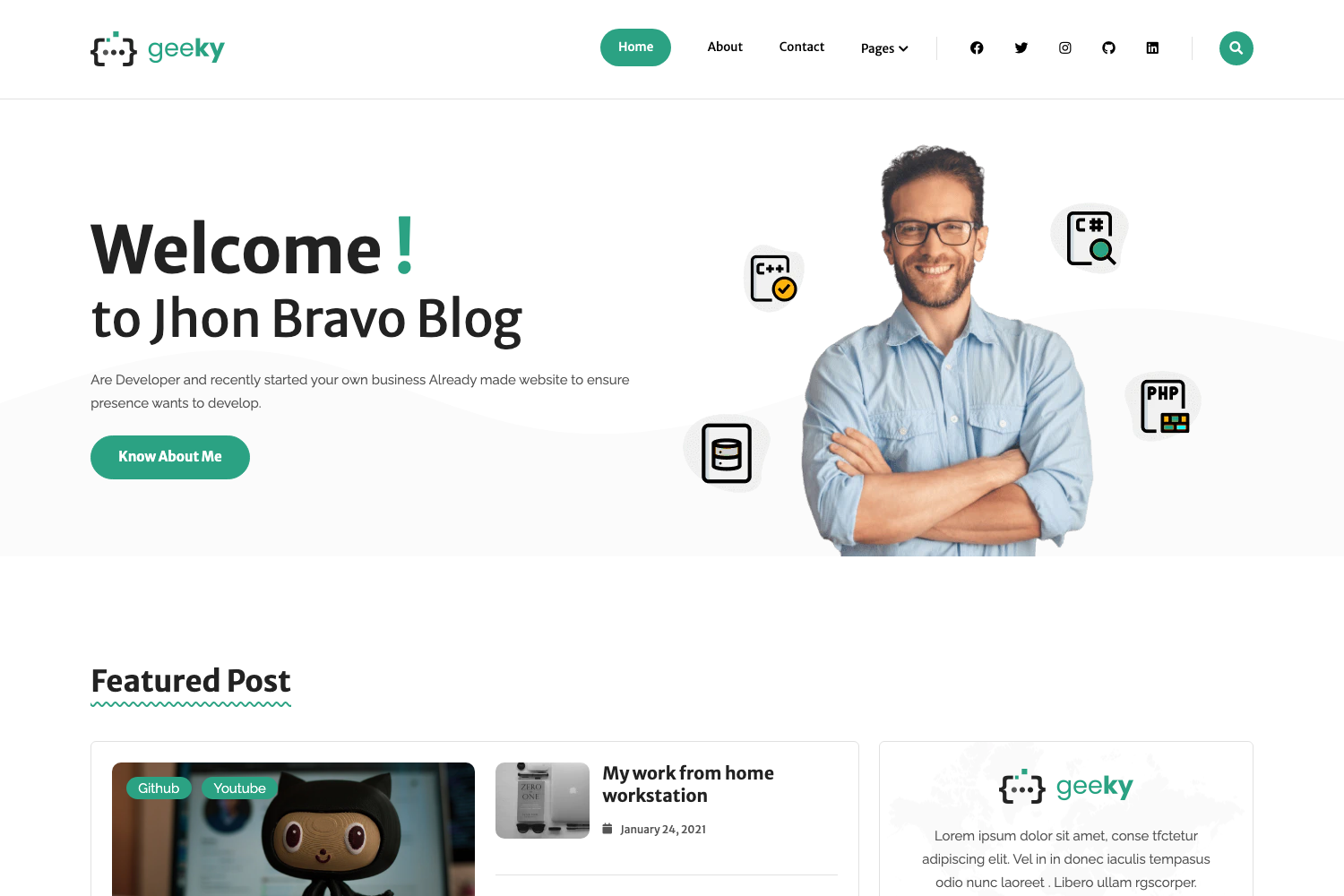 Screenshot of Geeky Hugo