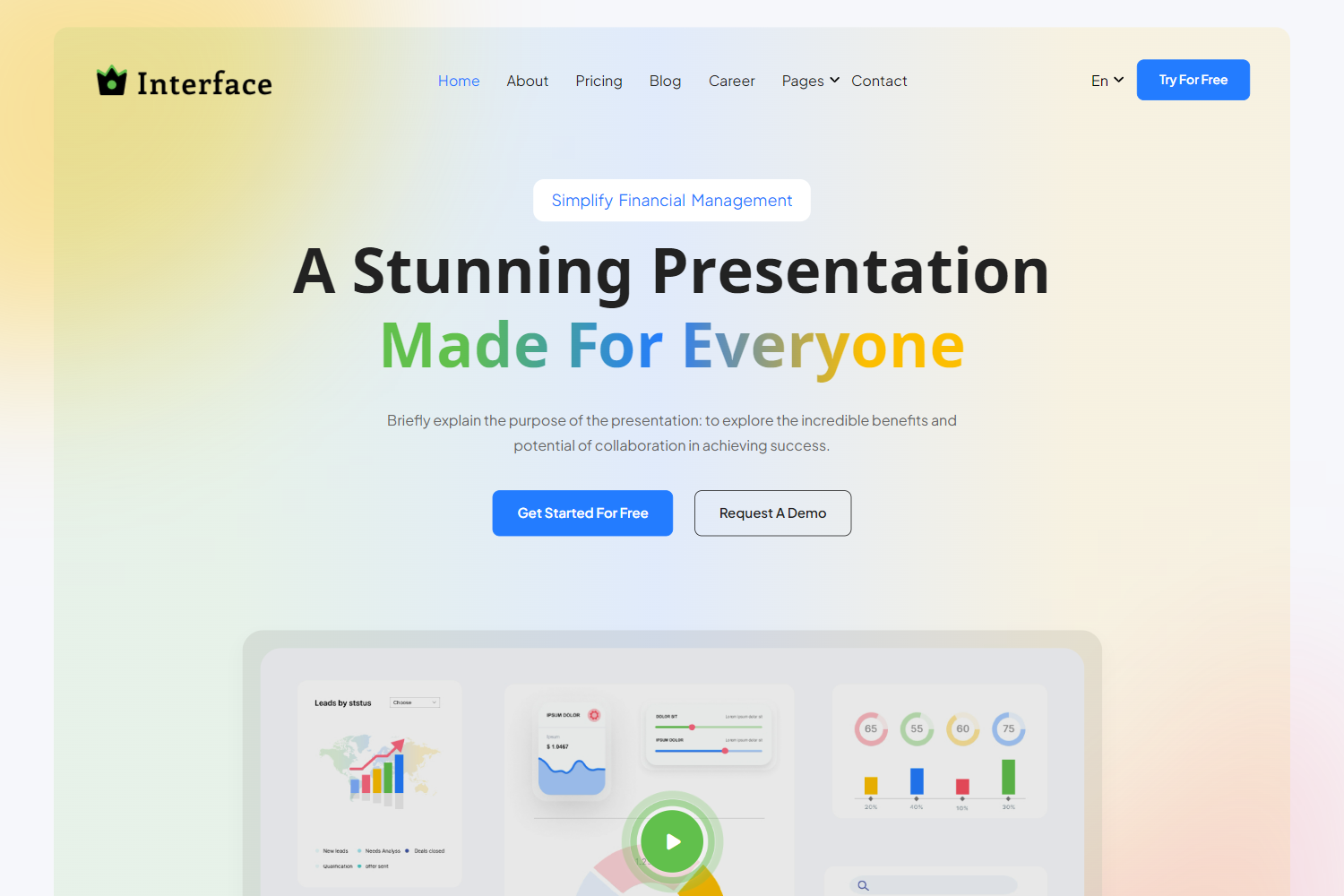 Screenshot of Interface Hugo