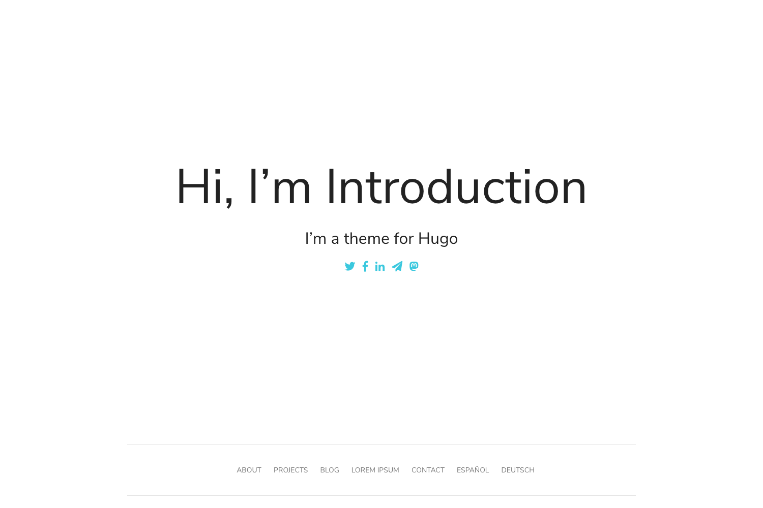 Screenshot of Hugo Theme Introduction