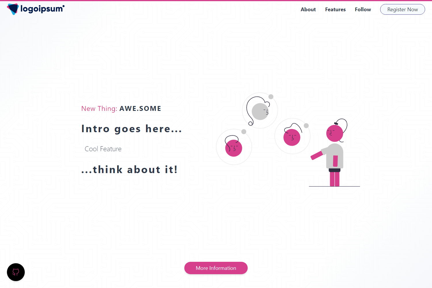 Screenshot of Hugo Landing Page