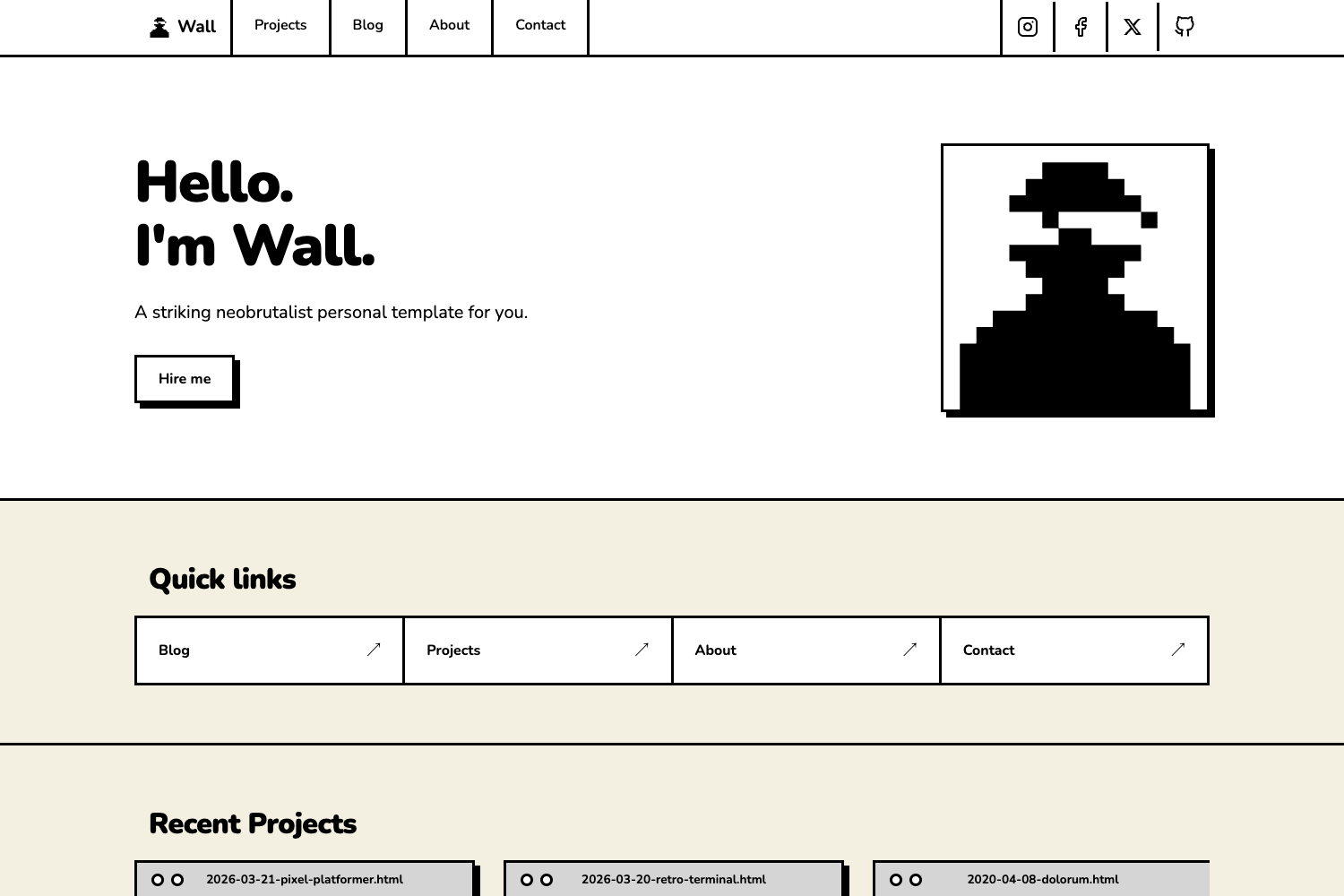 Screenshot of Neobrutalism