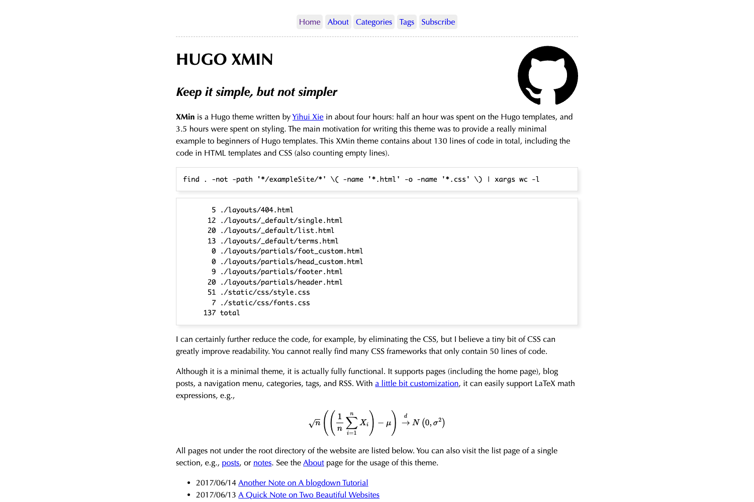 Screenshot of Hugo Xmin