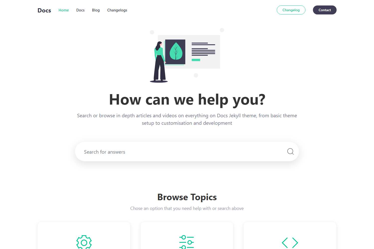 Screenshot of Docs Jekyll