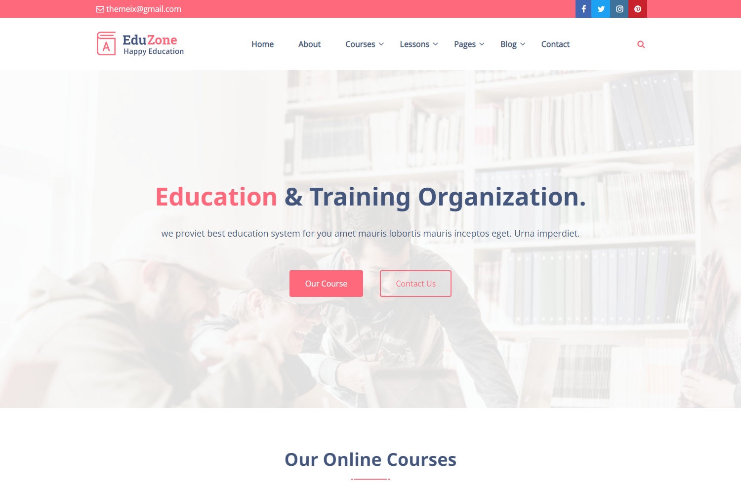 Screenshot of Eduzone