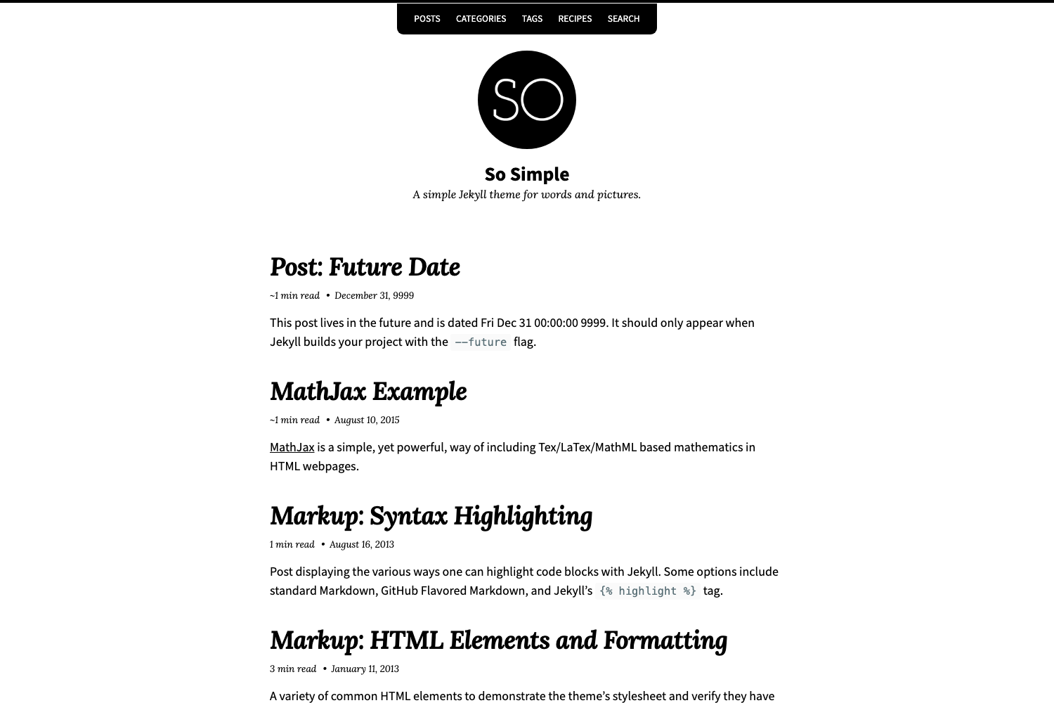 Screenshot of So Simple