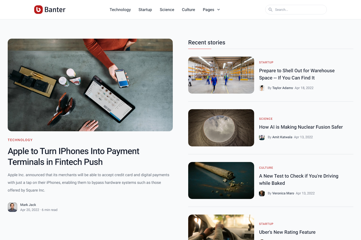 Screenshot of Banter