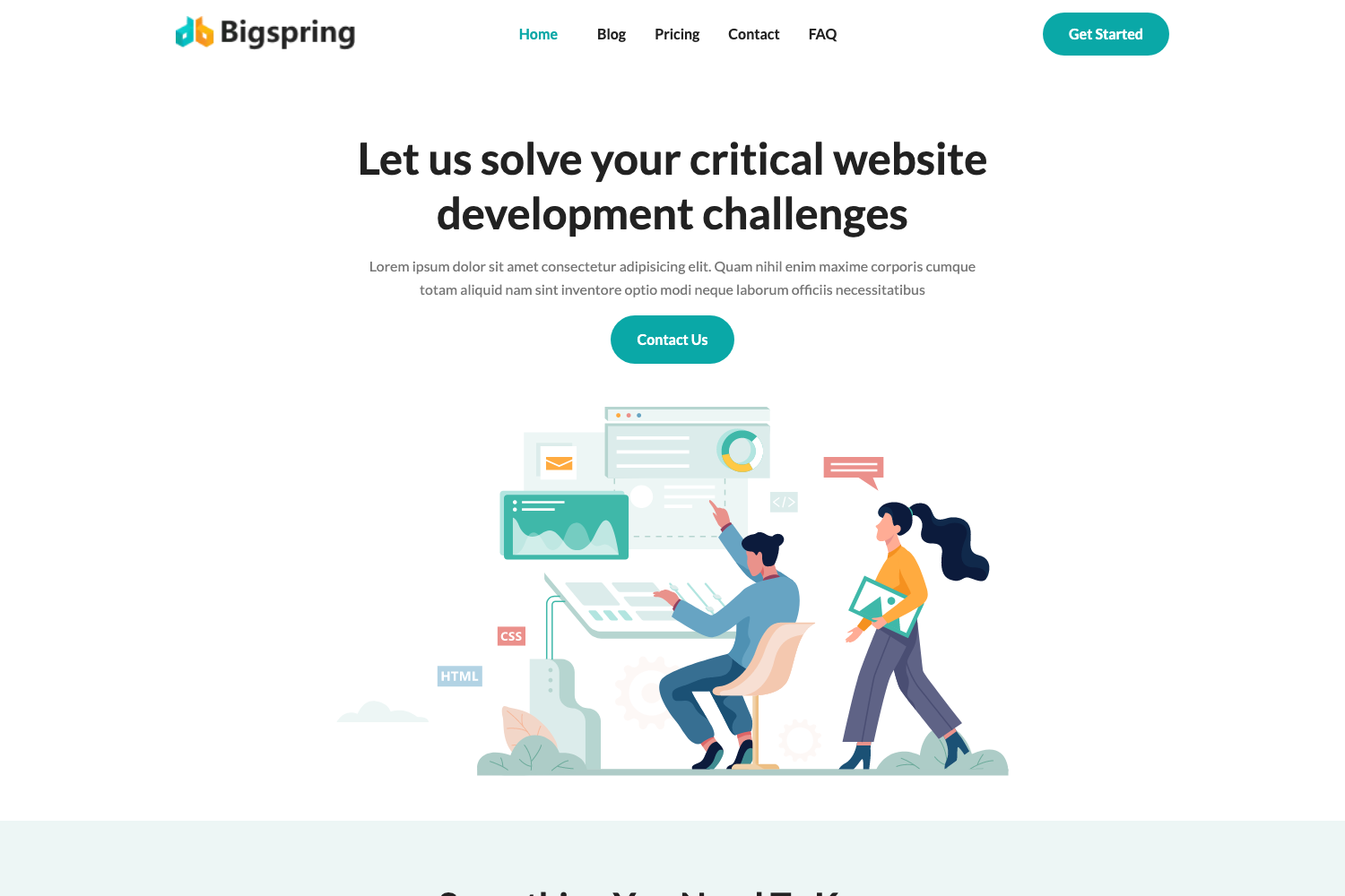 Screenshot of Bigspring Light Nextjs