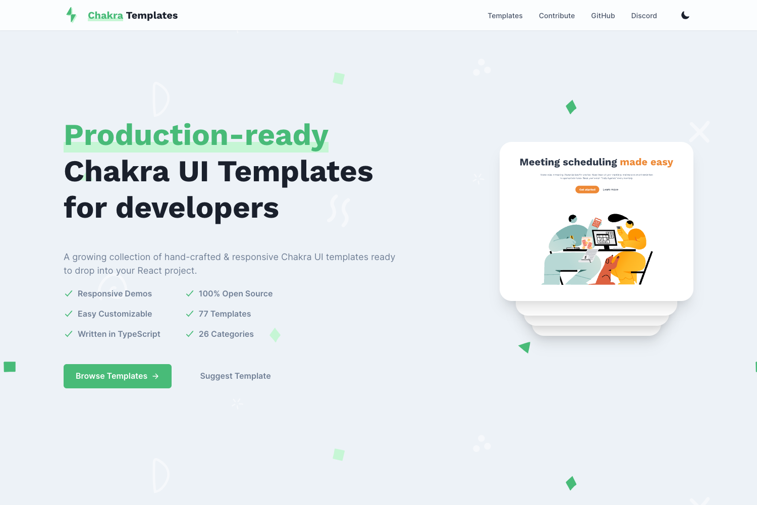 Screenshot of Chakra Templates