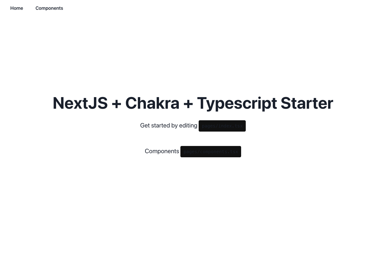 Screenshot of Nextjs Chakra Typescript