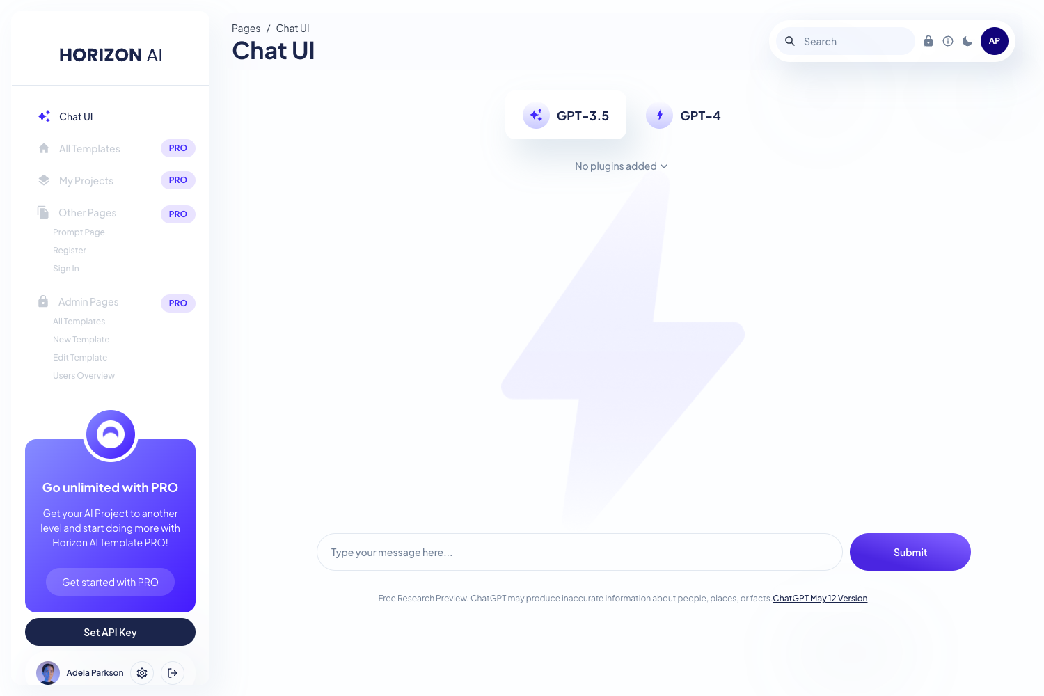 Screenshot of Chatgpt Ai Template