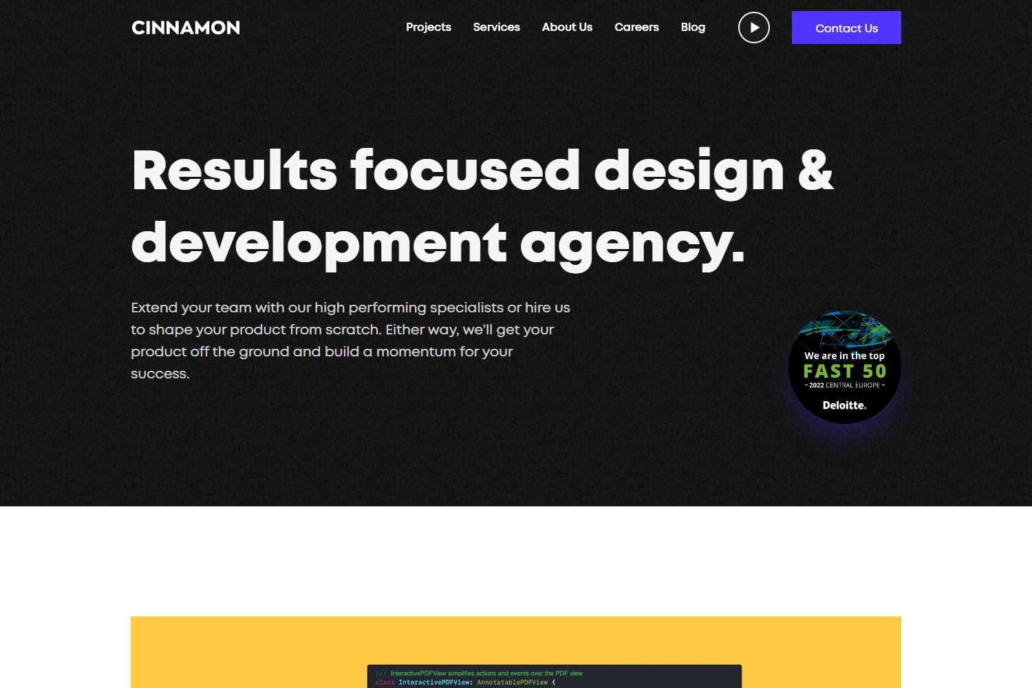 Screenshot of Cinnamon Agency