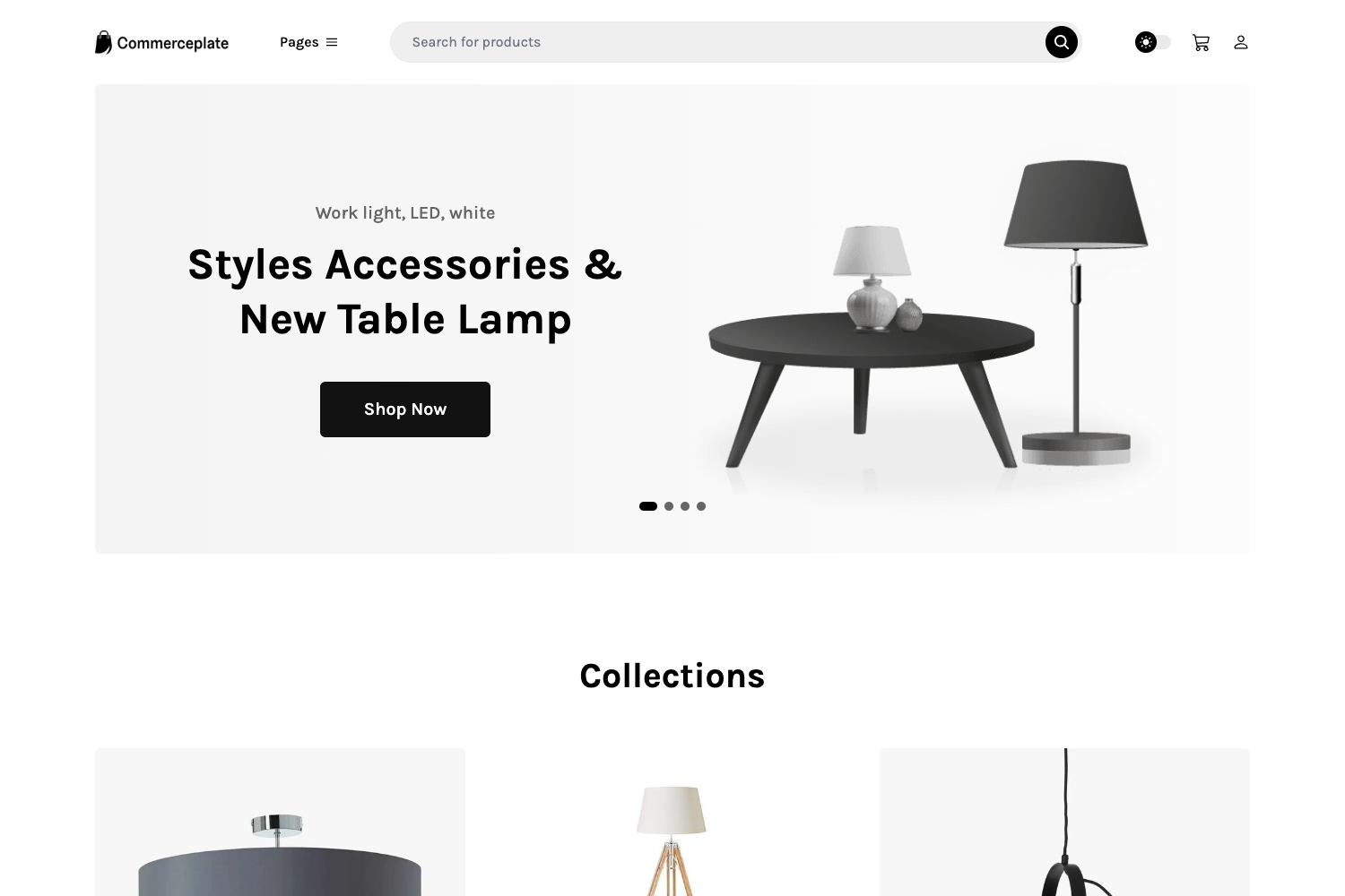 Screenshot of Commerceplate Nextjs