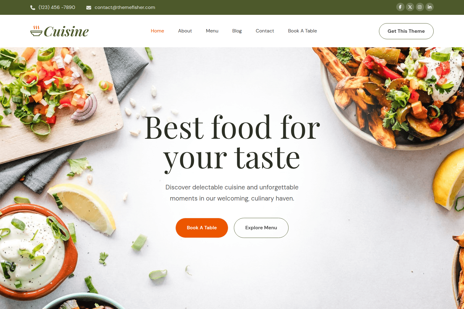 Screenshot of Cuisine Nextjs