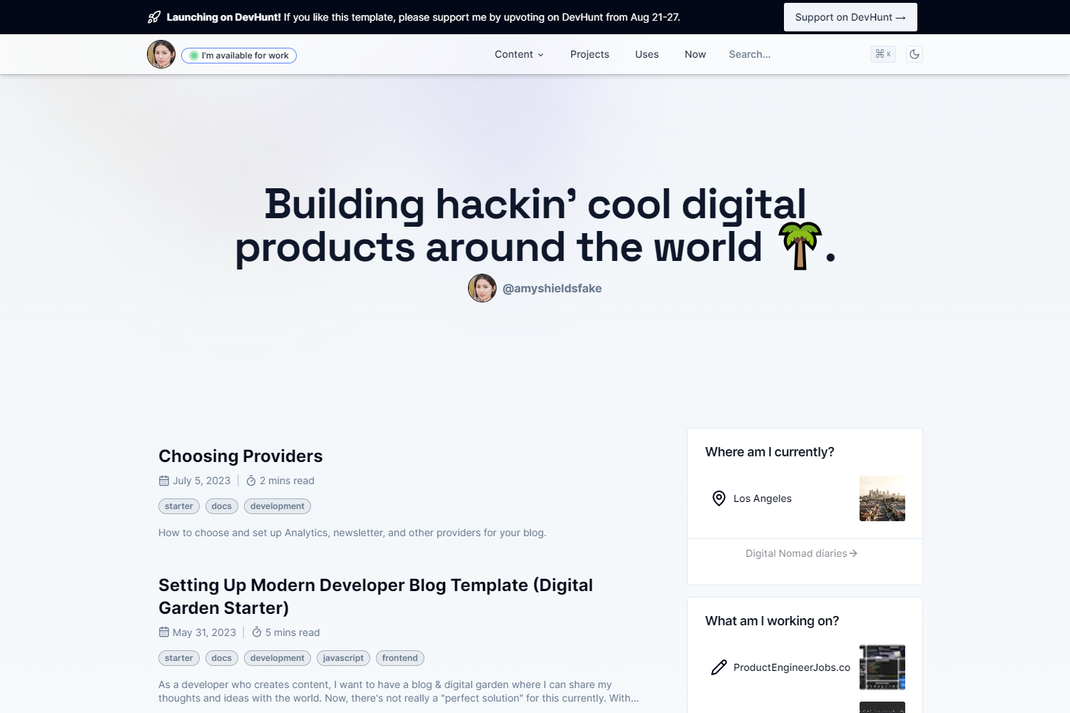 Screenshot of Digital Garden