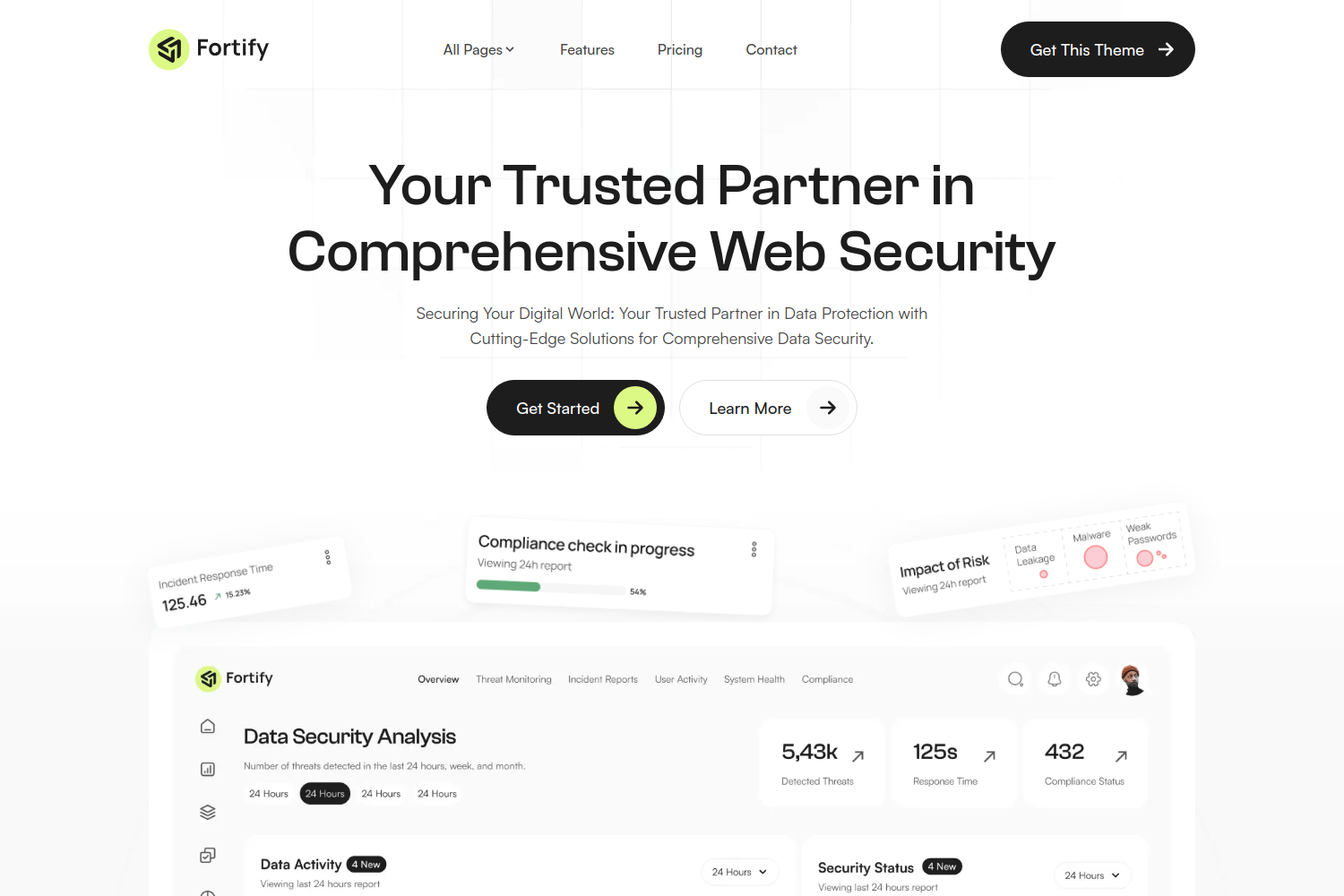 Screenshot of Fortify Nextjs