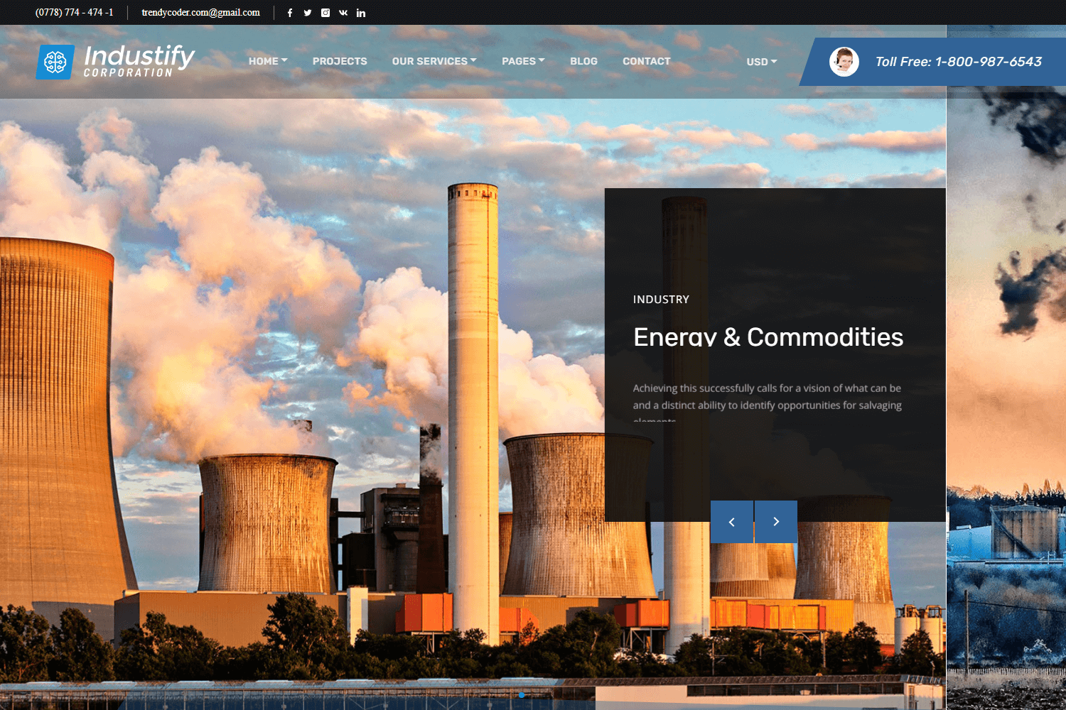 Screenshot of Industify