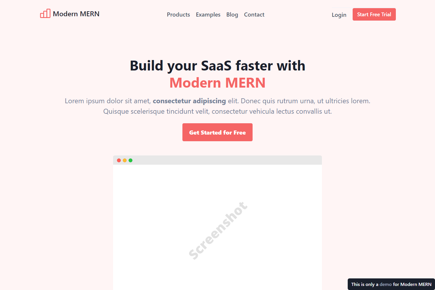 Screenshot of Modern MERN