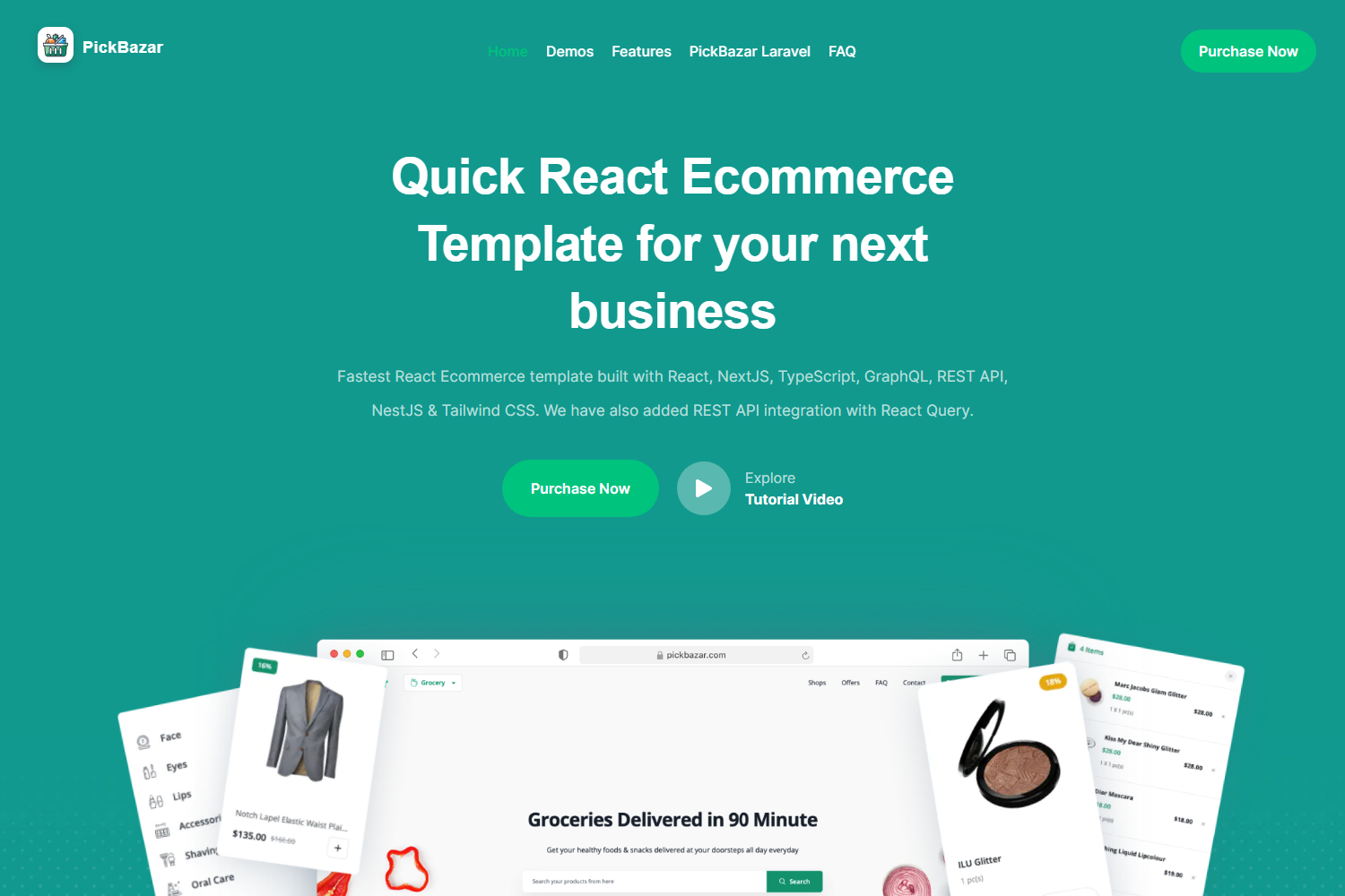 Screenshot of Pick Bazar