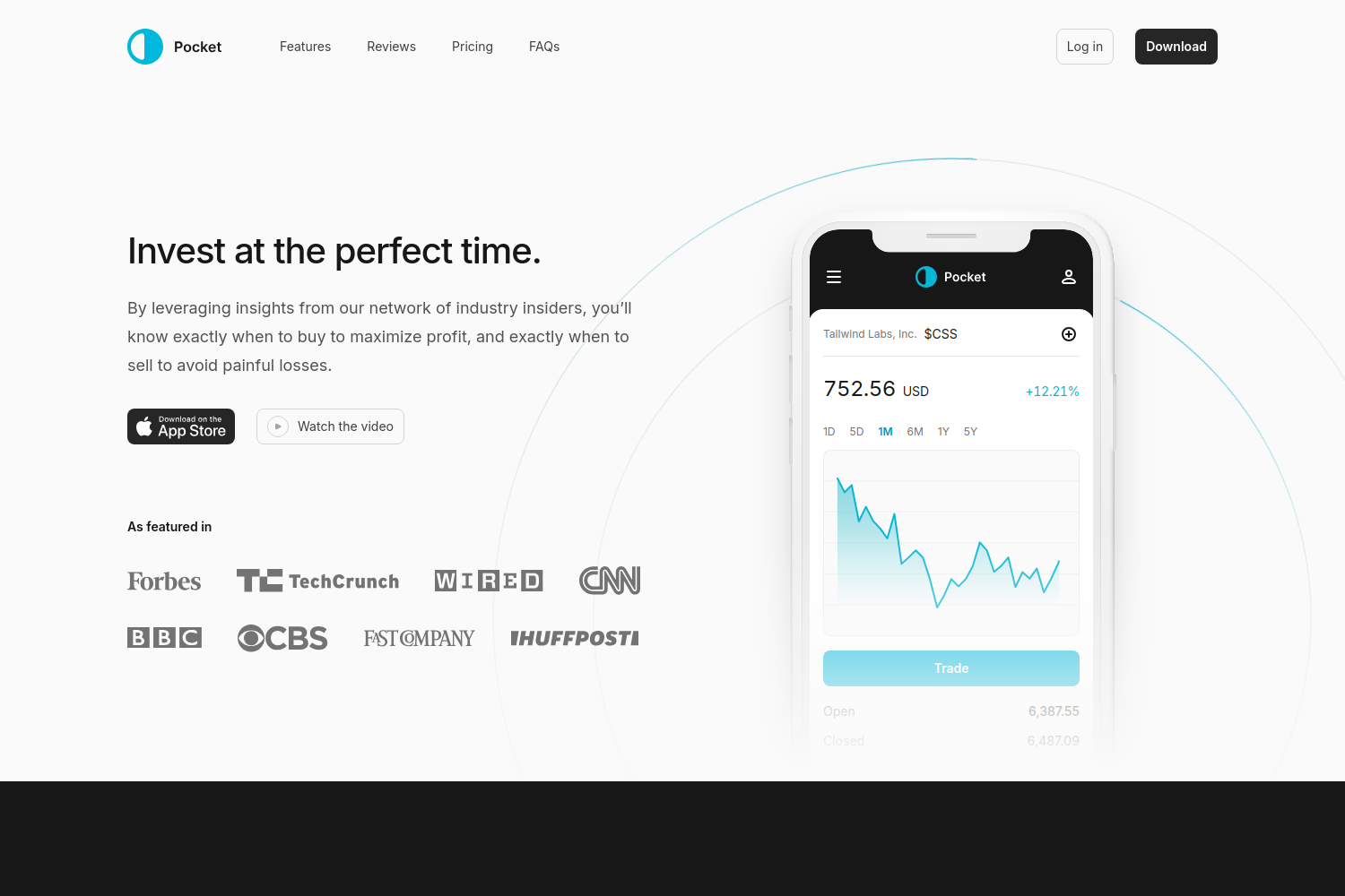 Screenshot of Pocket