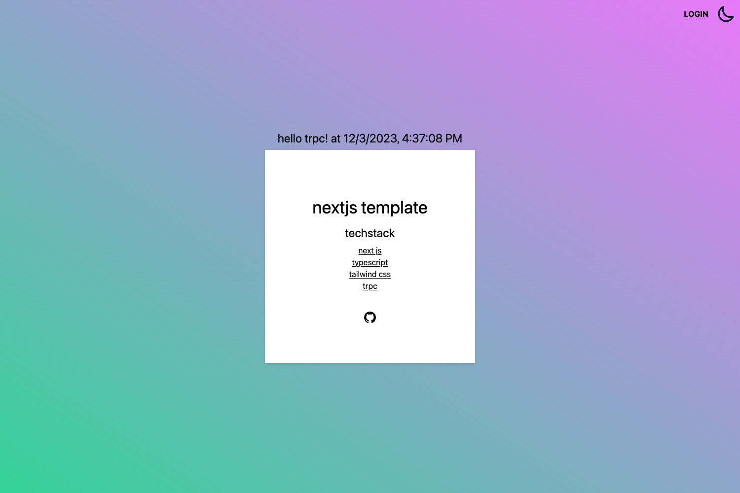 Screenshot of Nextjs Prisma Auth Template