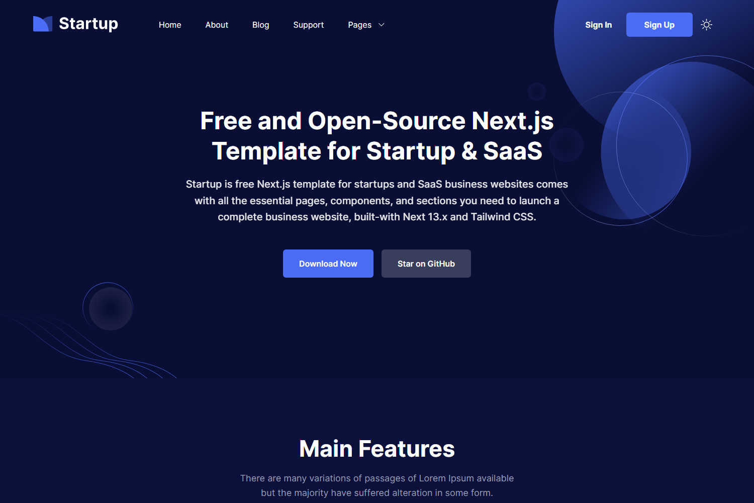Screenshot of Startup