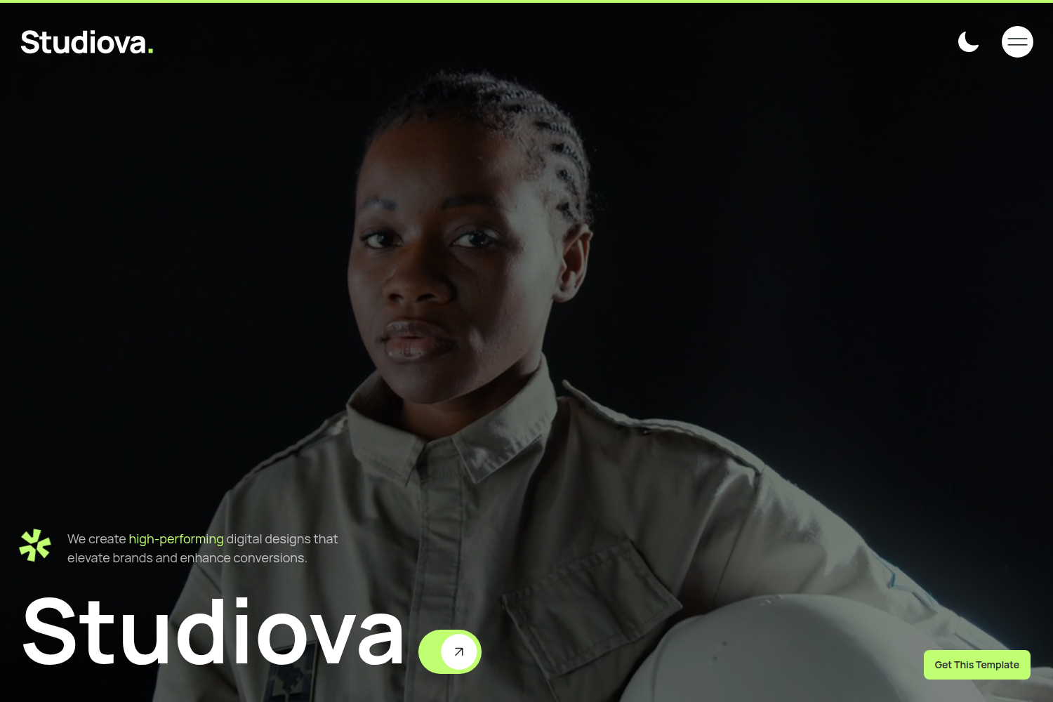 Screenshot of Studiova- Next.js Website Template