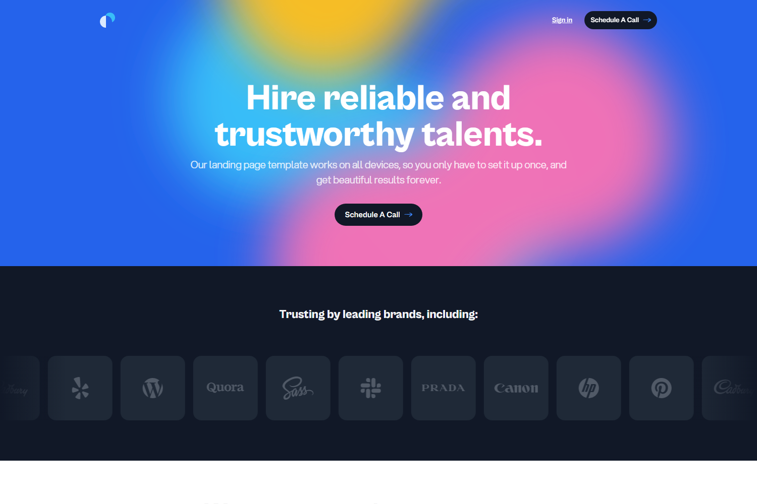 Screenshot of Talent