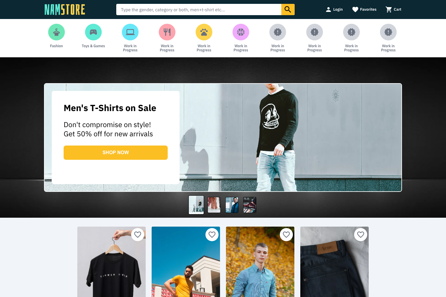 Screenshot of Next Web Ecommerce