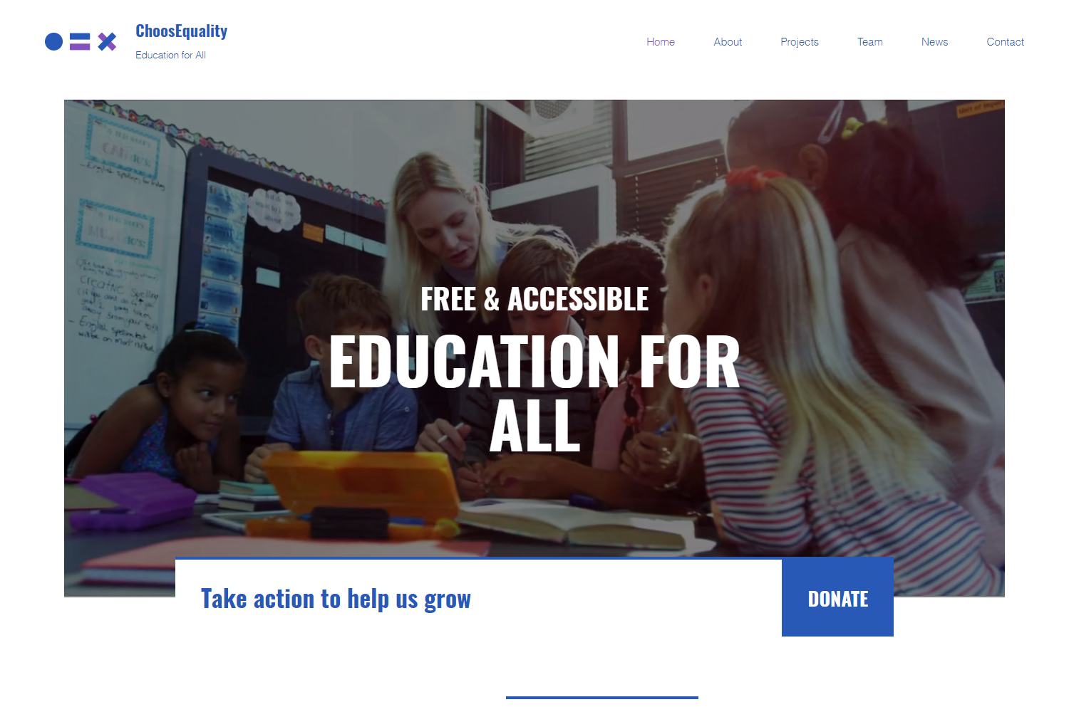 Screenshot of Wix CMS Template