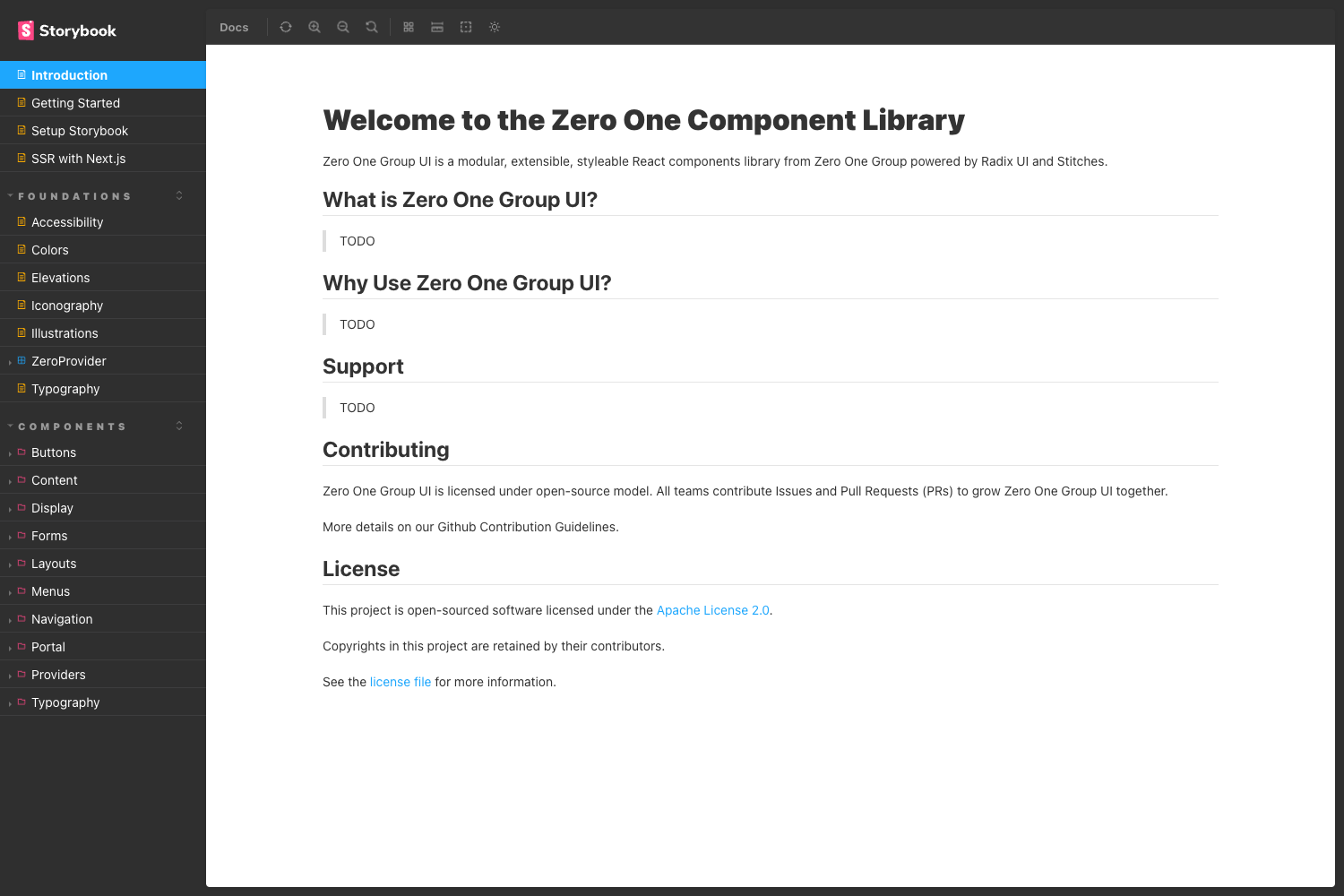 Screenshot of Zog Ui