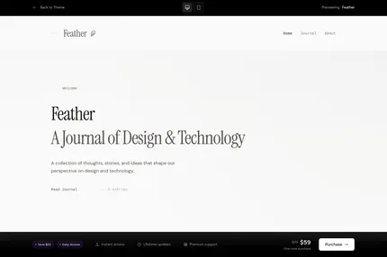 Screenshot of Feather