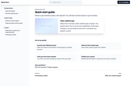 Screenshot of Documentation theme built for 11ty with Tailwind CSS